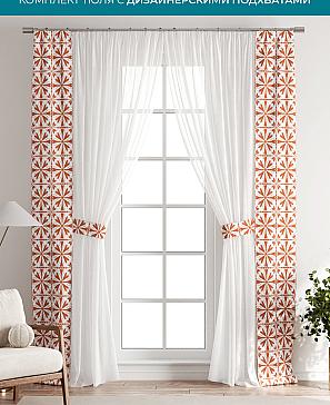 Тюль с декоративными подхватами «Лабрист - 196» | фото