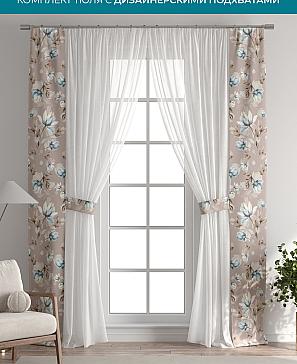 Тюль с декоративными подхватами «Лабрист - 351» | фото