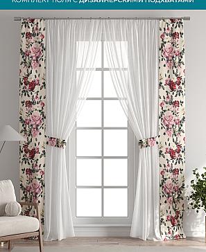 Тюль с декоративными подхватами «Лабрист - 393» | фото