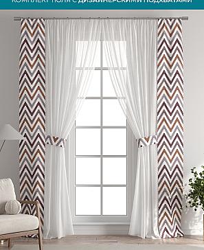 Тюль с декоративными подхватами «Лабрист - 407» | фото