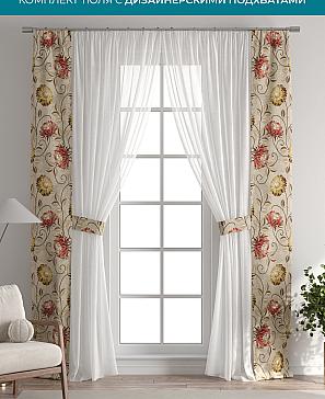 Тюль с декоративными подхватами «Лабрист - 413» | фото