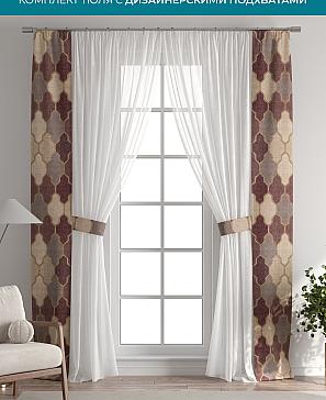 Тюль с декоративными подхватами «Лабрист - 423» | фото