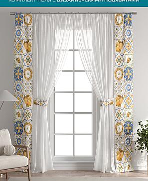 Тюль с декоративными подхватами «Лабрист - 433» | фото