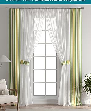 Тюль с декоративными подхватами «Лабрист - 437» | фото