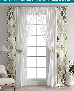 Тюль с декоративными подхватами «Лабрист - 451» | фото