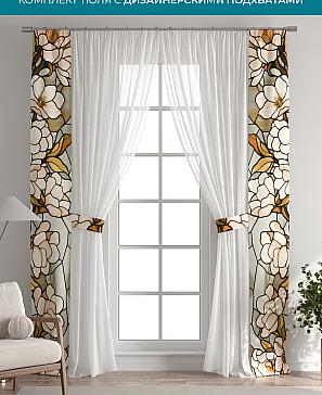 Тюль с декоративными подхватами «Лабрист - 459» | фото