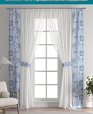 Тюль с декоративными подхватами «Лабрист - 490» | фото