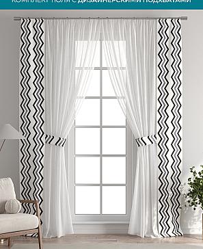 Тюль с декоративными подхватами «Лабрист - 530» | фото