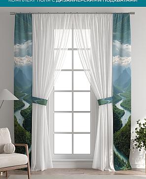 Тюль с декоративными подхватами «Лабрист - 590» | фото