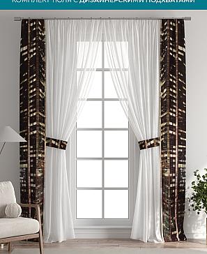 Тюль с декоративными подхватами «Лабрист - 595» | фото