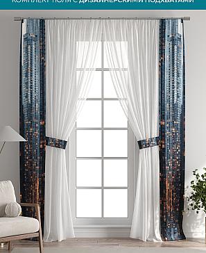 Тюль с декоративными подхватами «Лабрист - 596» | фото