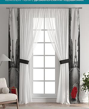 Тюль с декоративными подхватами «Лабрист - 614» | фото