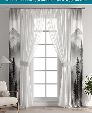 Тюль с декоративными подхватами «Лабрист - 618» | фото