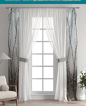 Тюль с декоративными подхватами «Лабрист - 628» | фото