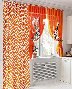 Комплект штор «Ренмиарс (оранжевый) - 280 см» | фото