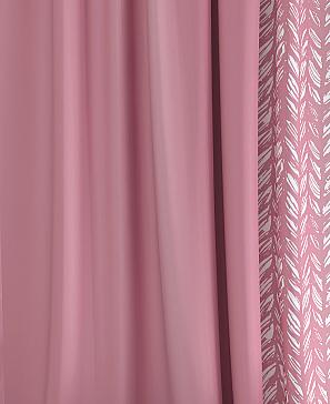 Комплект штор «Роулз» розового цвета