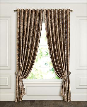 Комплект штор «Дафур» коричневого цвета