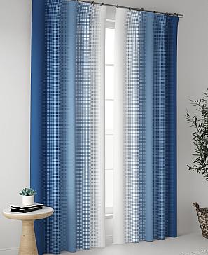 Комплект штор «Лайрис (бело-синий)» | фото 2