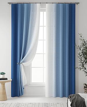 Комплект штор «Лайрис (бело-синий)» | фото 3