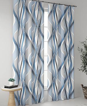 Комплект штор «Ликон (бело-голубой)»