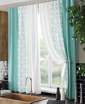Комплект штор «Ульна» бирюзового цвета