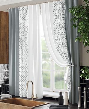 Комплект штор «Ульна» серого цвета