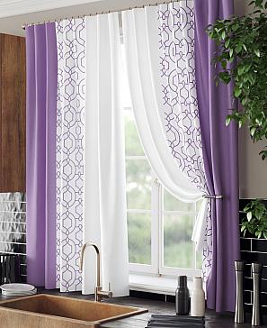 Комплект штор «Ульна» фиолетового цвета