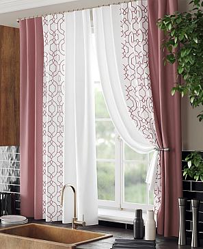Комплект штор «Ульна» розовго цвета