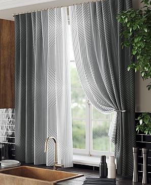 Комплект штор «Акиа» серого цвета