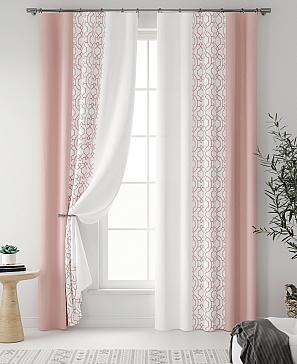 Комплект штор «Вейли» ягодного цвета