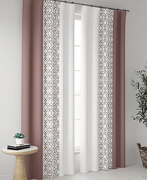 Комплект штор «Вейли» коричневого цвета