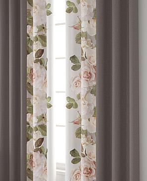 Комплект штор «Хейлис» коричневого цвета