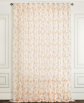 Тюль «Бриоло» оранжевого цвета