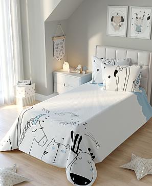 Комплект штор «Киоти» голубого цвета