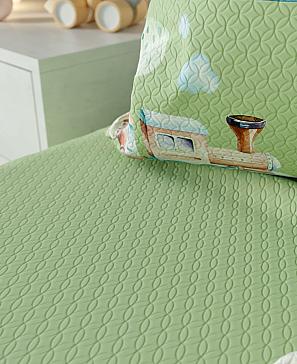 Комплект штор «Лориас» зеленого цвета