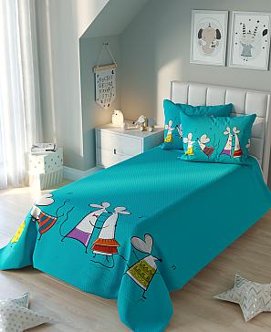 Комплект штор «Майлос» бирюзового цвета