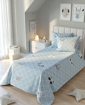 Комплект штор «Милори» голубого цвета