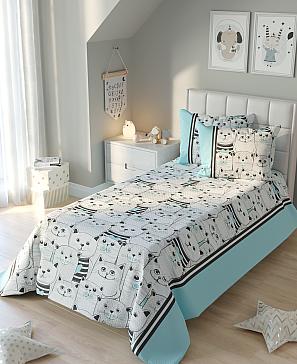 Комплект штор «Локита» голубого цвета