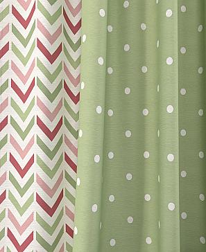 Комплект штор «Рониор» зеленого цвета