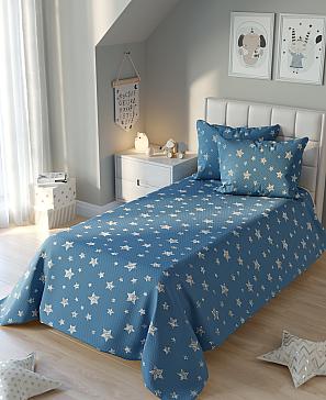 Комплект штор «Мотирис» синего цвета