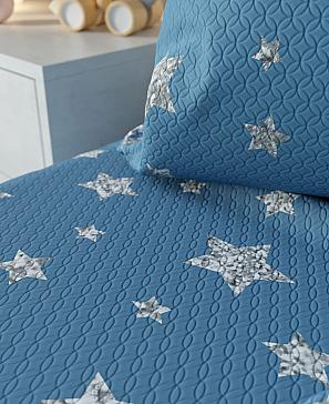 Комплект штор «Мотирис» синего цвета