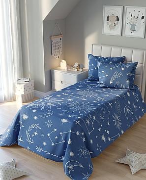 Комплект штор «Сорион» синего цвета