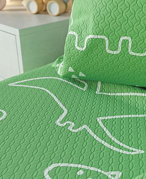 Комплект штор «Динокси» зеленого цвета