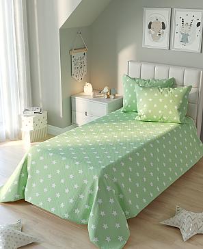 Комплект штор «Мортика» зеленого цвета