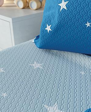 Комплект штор «Бириксо» синего цвета