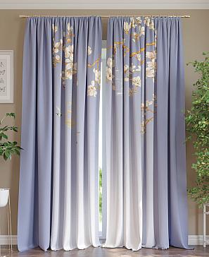 Комплект штор «Микиалис (сиреневый) Подшит 225. Люверсы» | фото 3