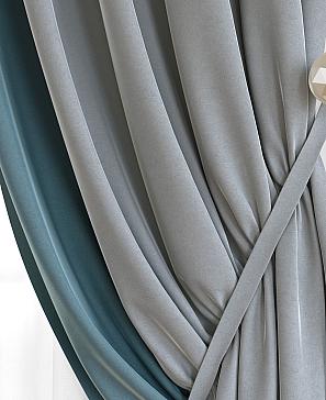 Комплект штор «Твеон» серо-бирюзового цвета