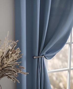 Комплект штор «Карес» пыльно-синего цвета