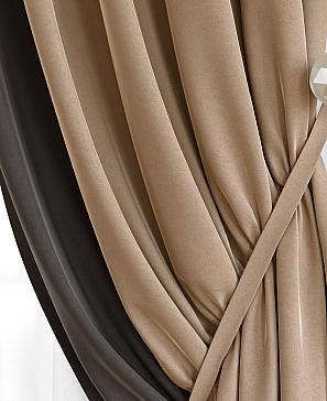 Комплект штор «Твеон» бежево-коричневого цвета