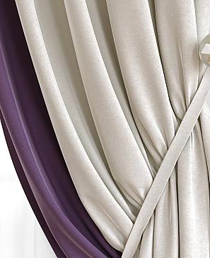 Комплект штор «Твеон» бело-фиолетового цвета